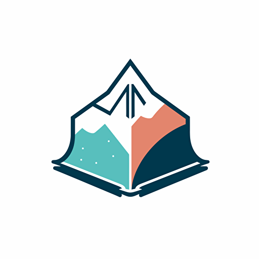 a logo that represent books, stories, vectorized