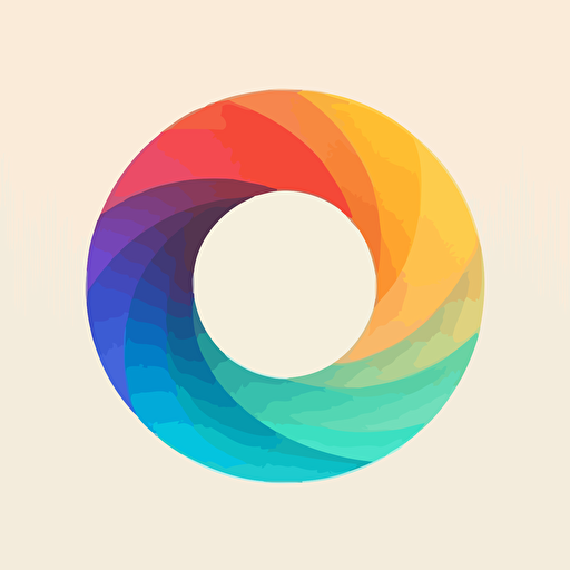 flat vector logo of circle, gradient, a magic wand wrapped around browser, simple minimal, by Ivan Chermayeff