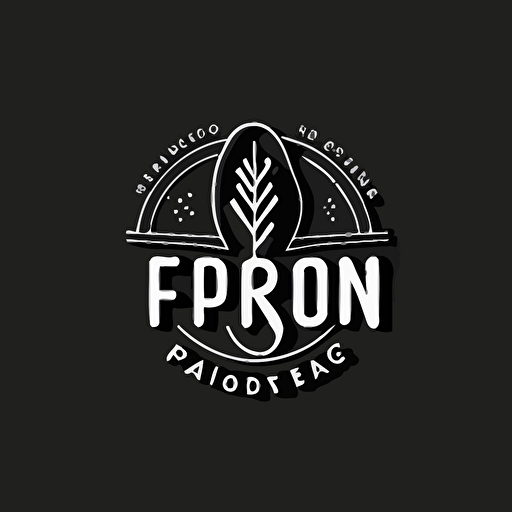 minimalistic logo for frozen food store, black and white, linear, vector