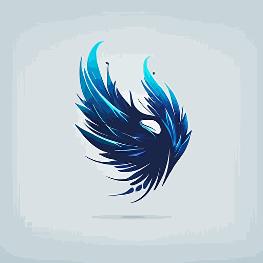 logo design, Blue wing, vector logo, minimalistic,simple,