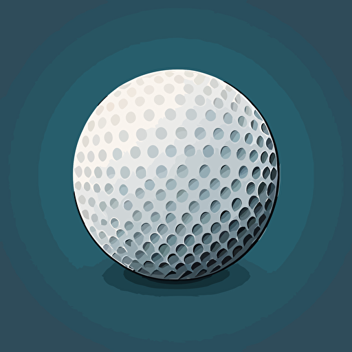 Simple minimalist vector golf ball icon, vector illustration