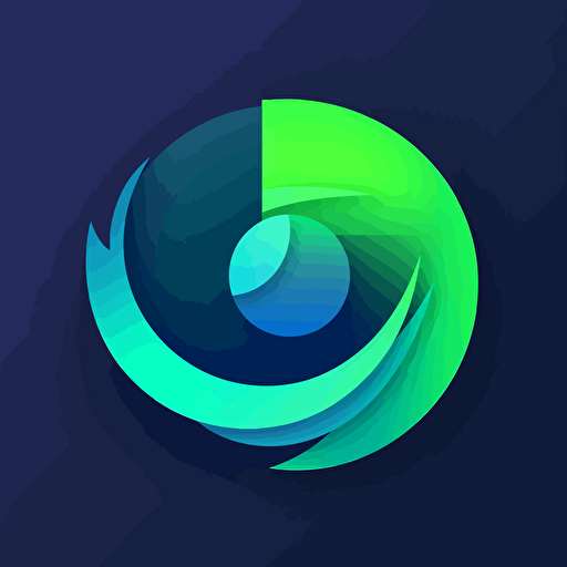 light year logo,green and blue palette ,vector