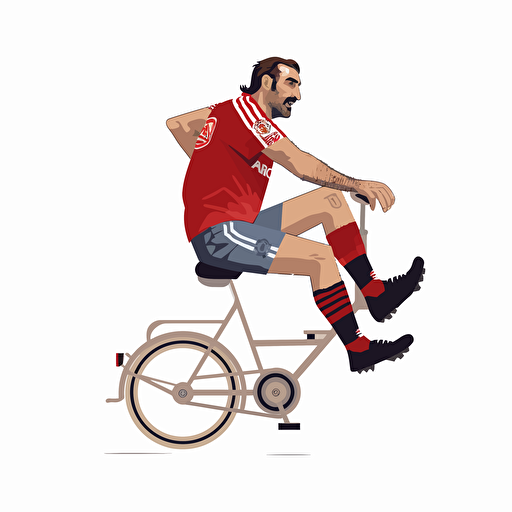 Cantona bicicle kick vector