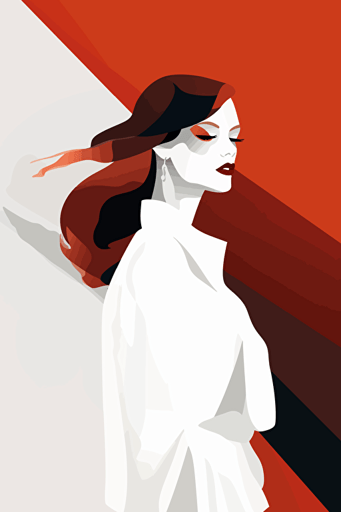 stunning vector art, fashion magazine cover white, minimalism,