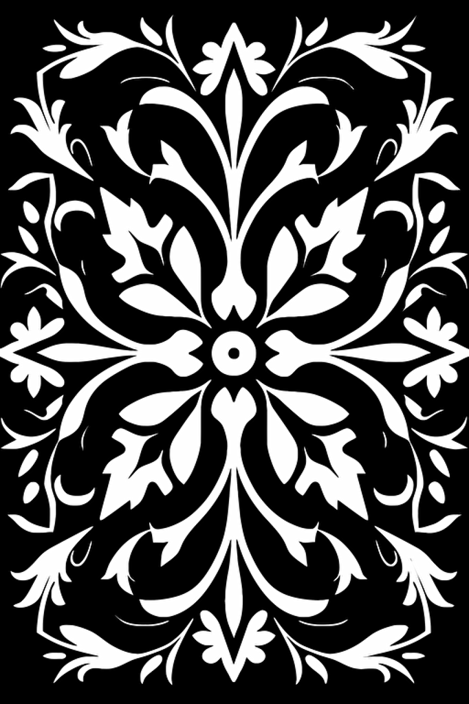 svg, vector, black and white, turkish ethnic pattern