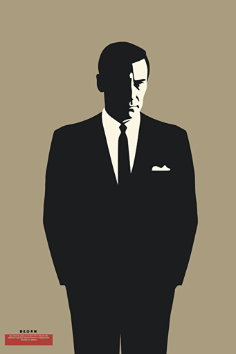don draper mad men, poster, vector, minimalist
