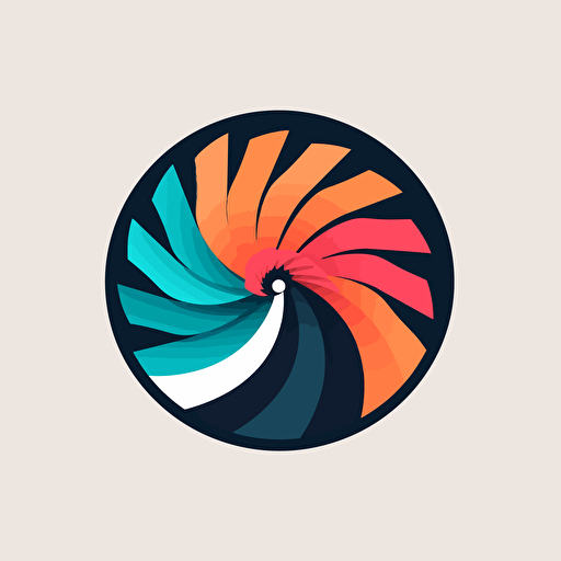 3-color flat vector logo for a company called Fan Follow