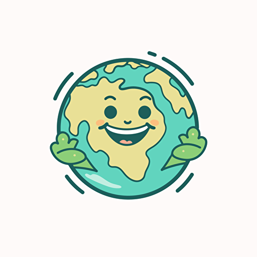design a logo for happy earth and humanity, vector