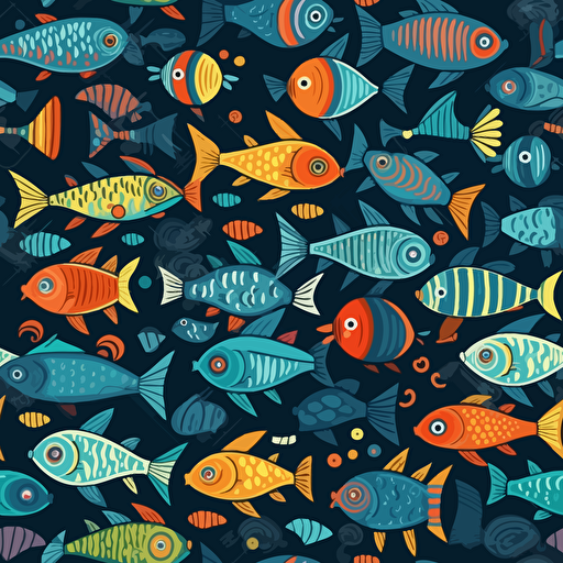 fish pattern, vector