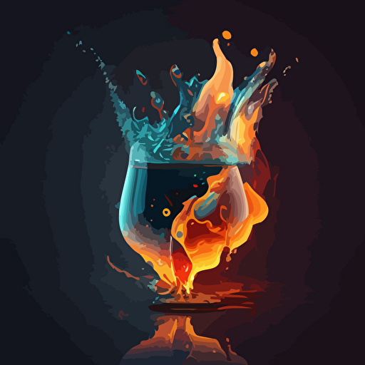 Create vector with with fire water