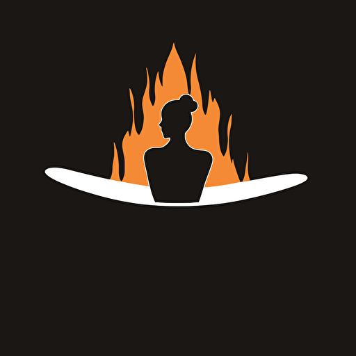 a silhouette logo of a person in a bathtub, simple, vector