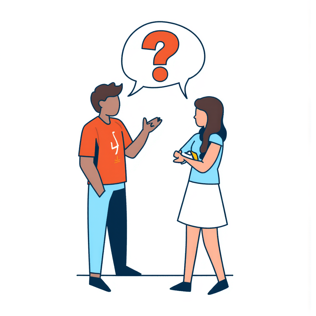 people pondering a question 