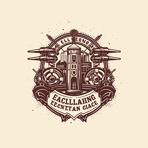 a vector logo design for a engineering college