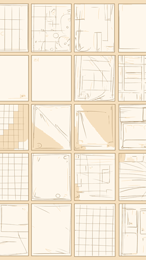 Sepia tone, square, line drawing, text box sheet, minimalist Vector, dnd