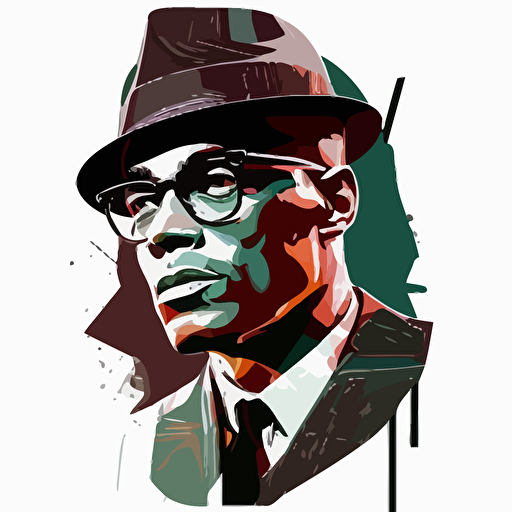 Malcolm X vector art