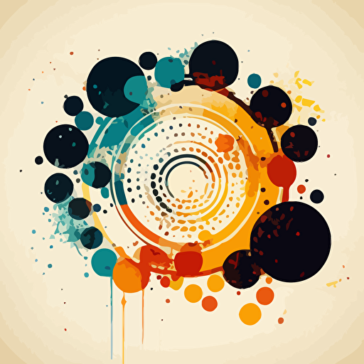 texture of artistic circles fading out vector art design creative
