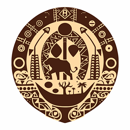 ailoring vector logo, African motifs