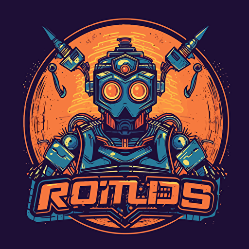 robotics logo design. vector