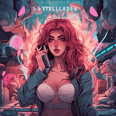 vectorheart aesthetic, cyberdelia aesthetic, pulp fantasy aesthetic, uhd,