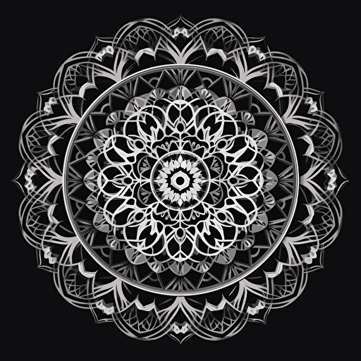 black and white design in the style of modern geometric vector, laser cut with layers