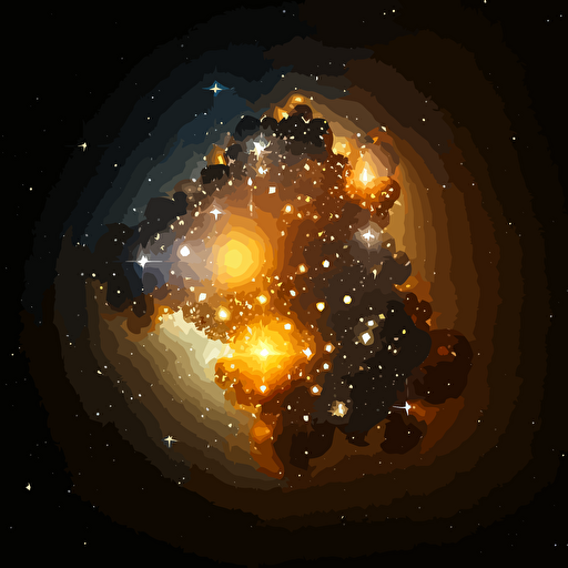 star cluster in vector