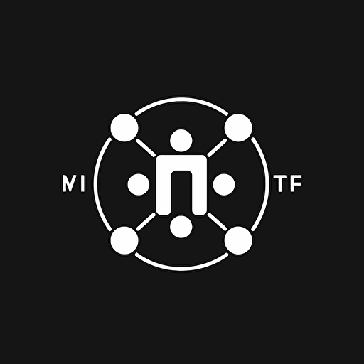 minimalist, simple vector logo of a CFTR protein regulating the passage of ions MHC68 used /blend