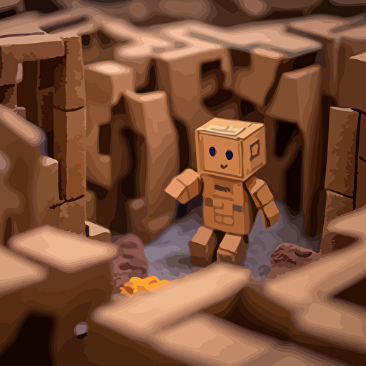 a small Vector® 2.0 robot with sensor navigating through a small cardboard maze-relastic, Nikon D850, 14-24mm f/2.8 lens, still shot, photo