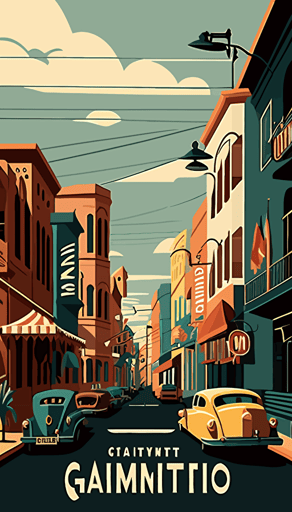caminito street themed city vector style