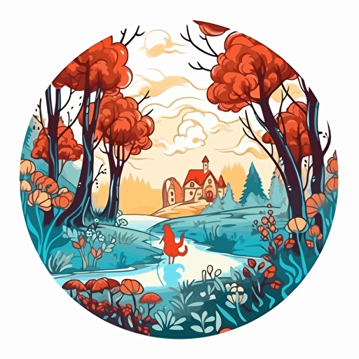 Youtube channel logo, children's story channel about fables, vector logo white background.