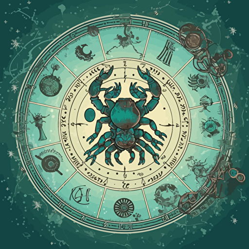 natal chart, vector, astrology, scorpio sign, zodiac 6144x6144