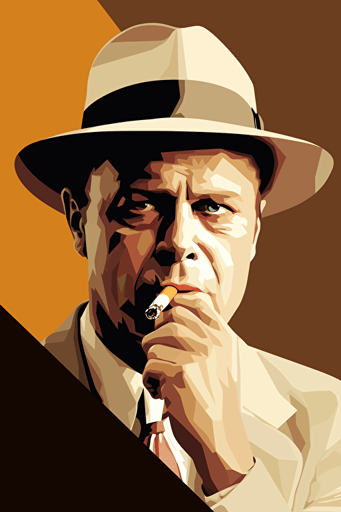 jack nicholson in movie 'chinatown' movie poster, vector,