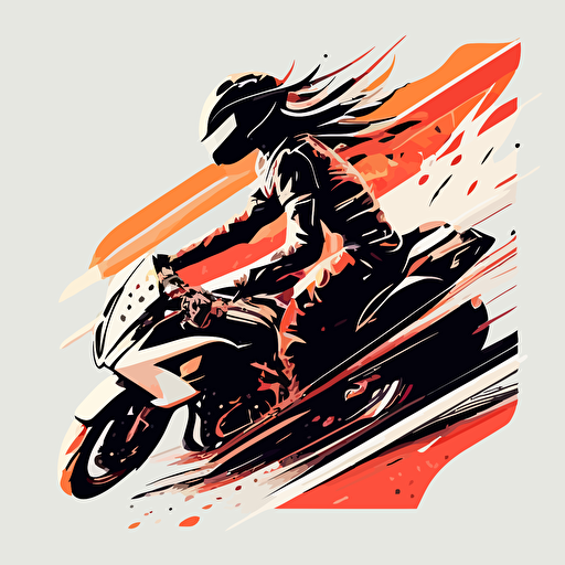 A motobiker, futuristic, tokio wave, illustration, minimalistic, vector,