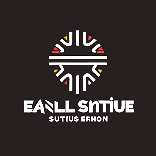 a vector logo for 'ethnic studies' in the style of Paul Rand