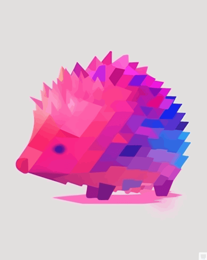 hedgehog watermalon hybrid, minimalistic, retro aesthetics, vector image, sticker, pastel pantone colors, white background