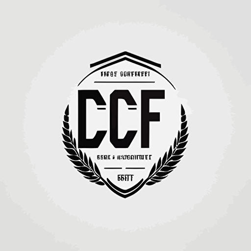 "DCF" logo, clean, vector, award winning, black on white, black logo, white background, simple, dribbble, behance