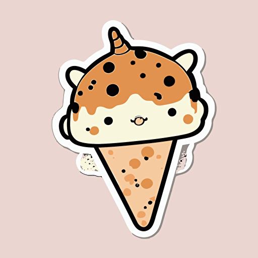 kawaii Carpincho, sticker, vector, white background, contour, cartoon style
