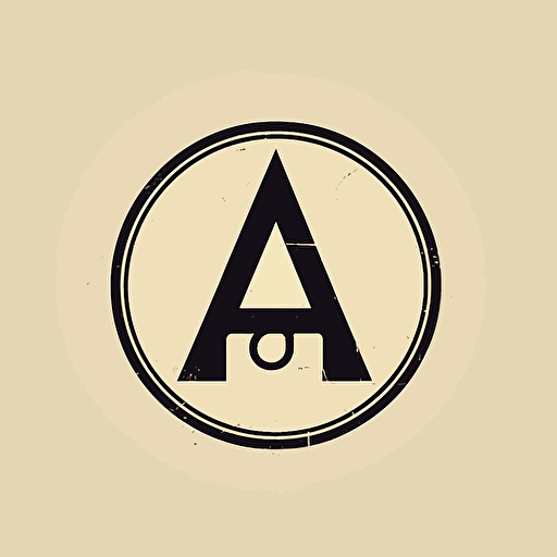 a lettermark of letter A, logo, serif font, vector, simple