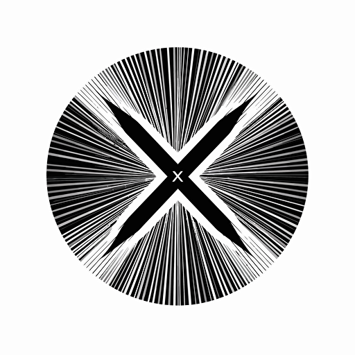 letter x logo, black and white, white background, vector, png