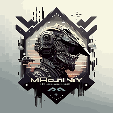 military company logo, futuristic, vector, cyber, ai