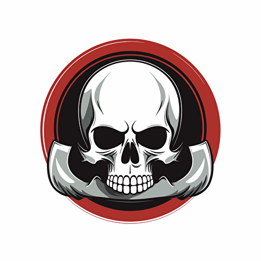 a simple vector logo for a bowling team, white background