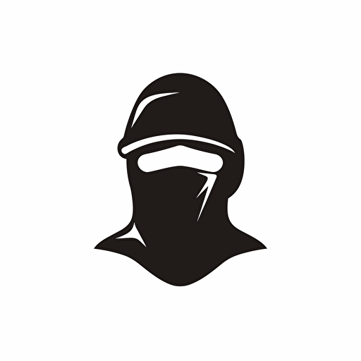 flat vector logo on white background for a thief, minimalistic, simple