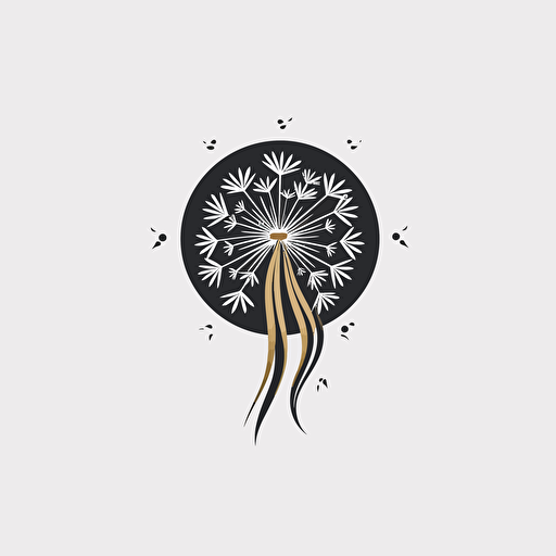 Gallery logo, vector, flat design, dandelion
