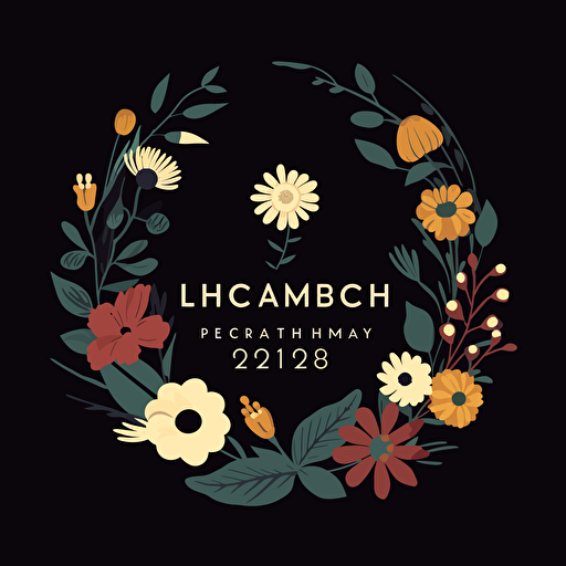 I want to design a flower shop logo, Minimalism, Minimalism, chiaroscuro, vector, simple, including the number 32