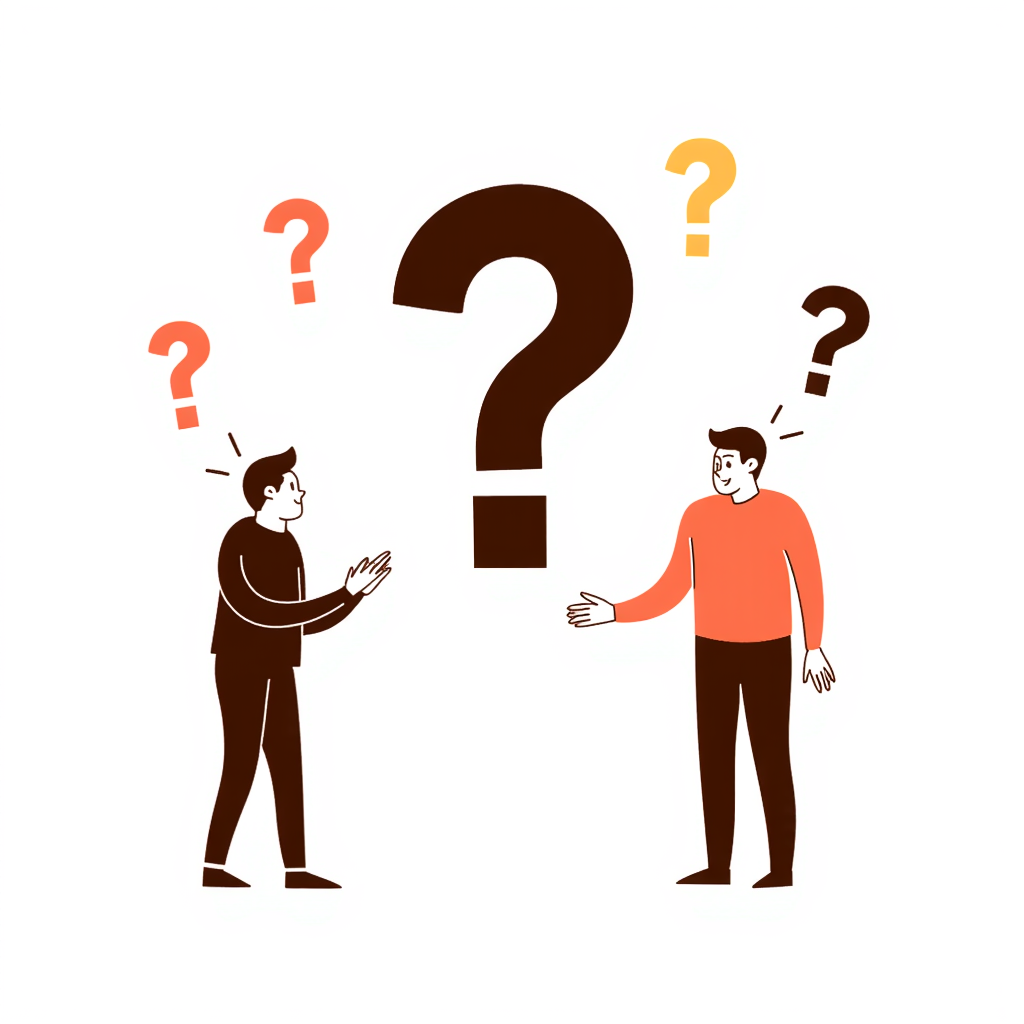 people pondering a question 