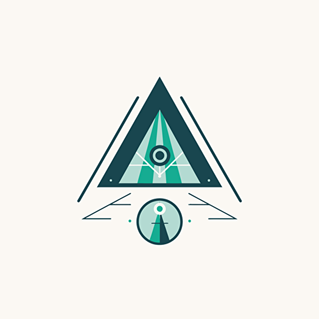 minimalistic vector logo for a data analysis start-up called A, inspired by zoroastrianism, surreal, abstract, futuristic and modernized