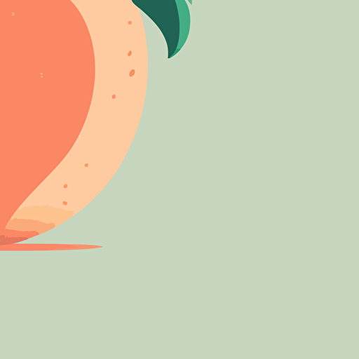 simple vector peach with coral color