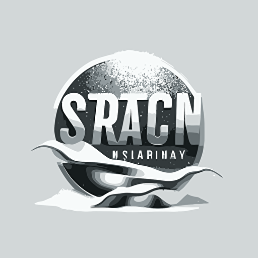 Logo vector illustration of snow and stainless steel