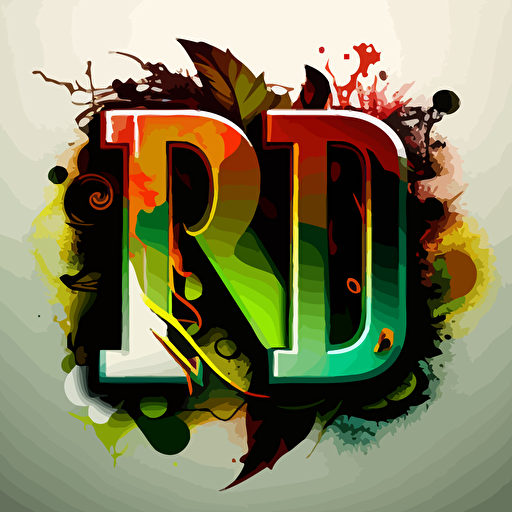 vector with the letters "D N J" for young people