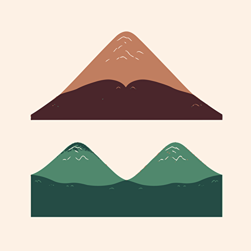 logo vector, atalaia in hill, minimalist, two colors