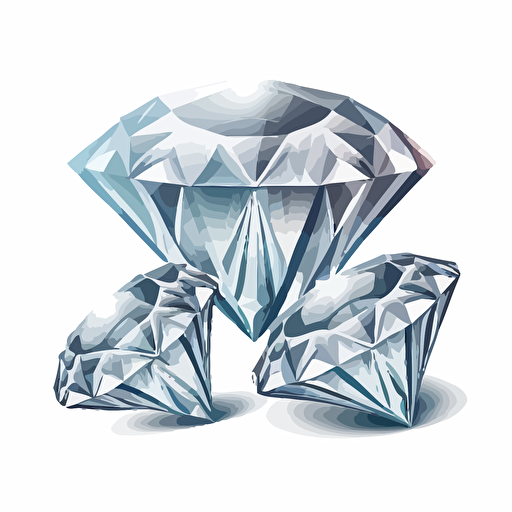 diamonds comic, vector, white background